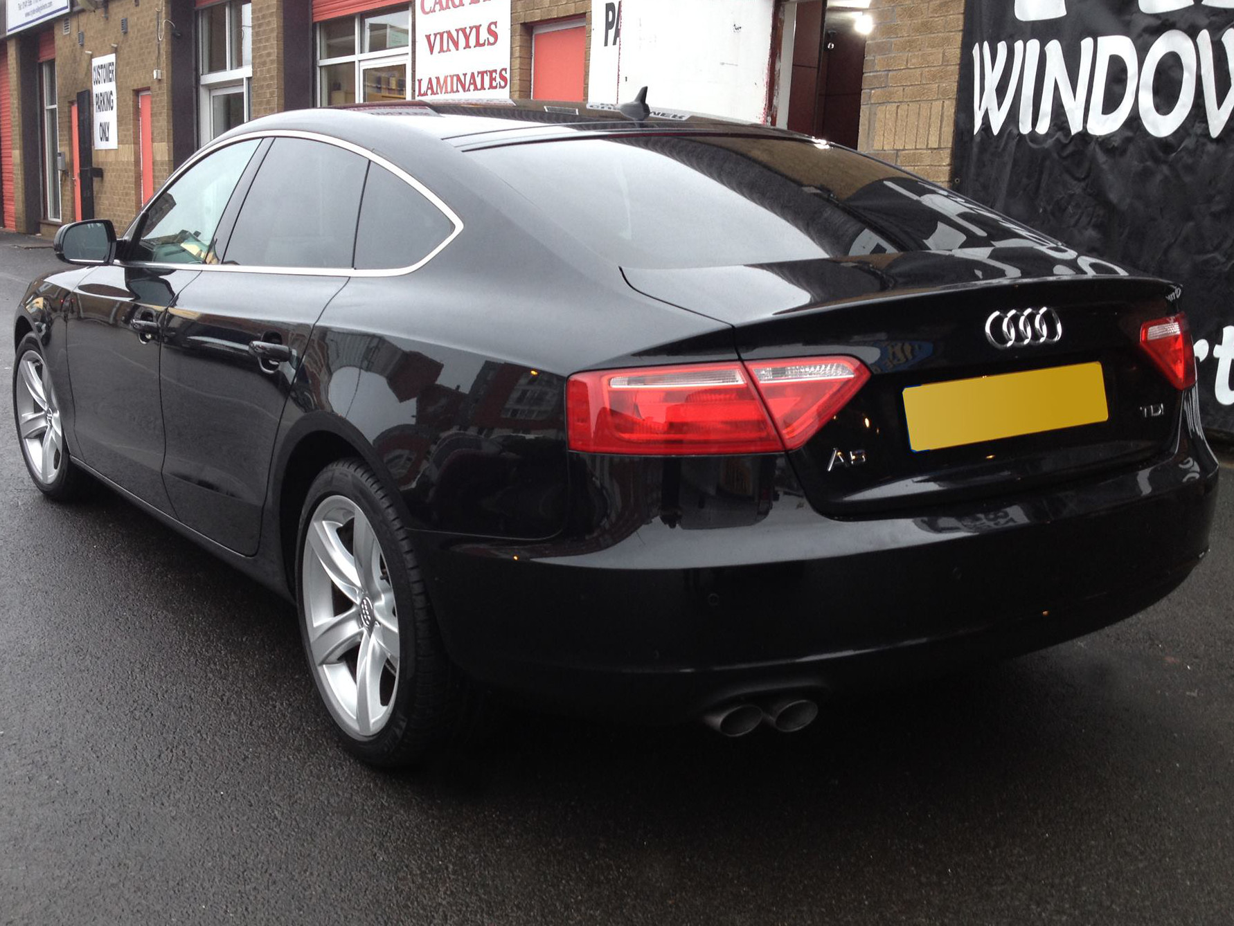 Car window tints fitted on an Audi A5 Sporthatch